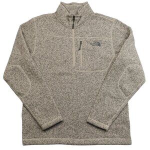 The North Face Jacket Gordon Lyons 1/4 Zip Fleece Pullover Sweater Grey M Men's